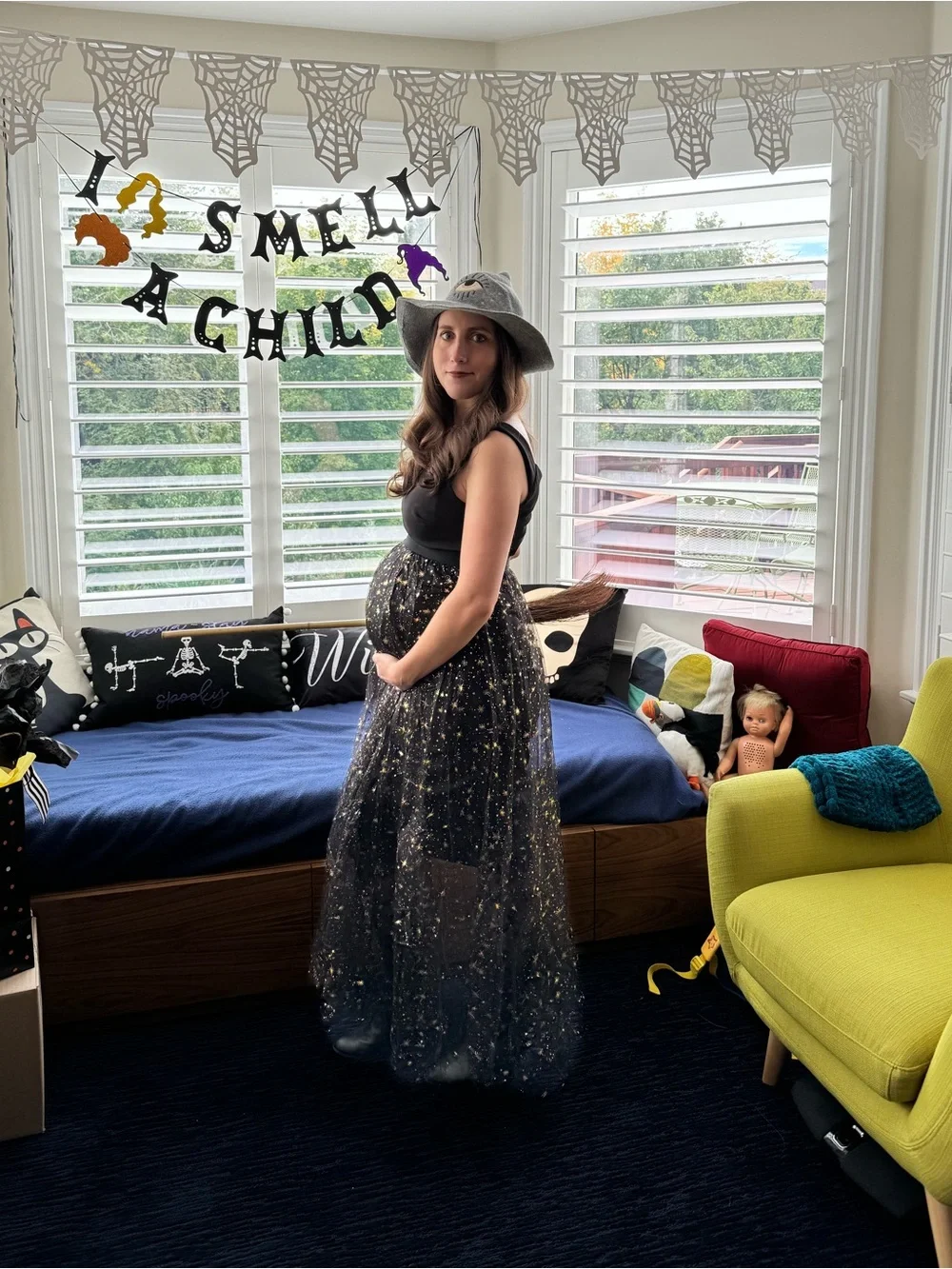 Sheer Black Star-Embellished Maxi Skirt - Picture 6 of 6